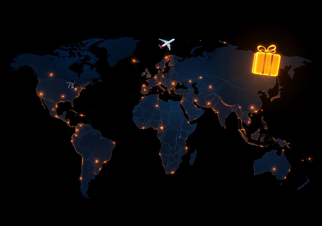 Global network connecting markets across continents
